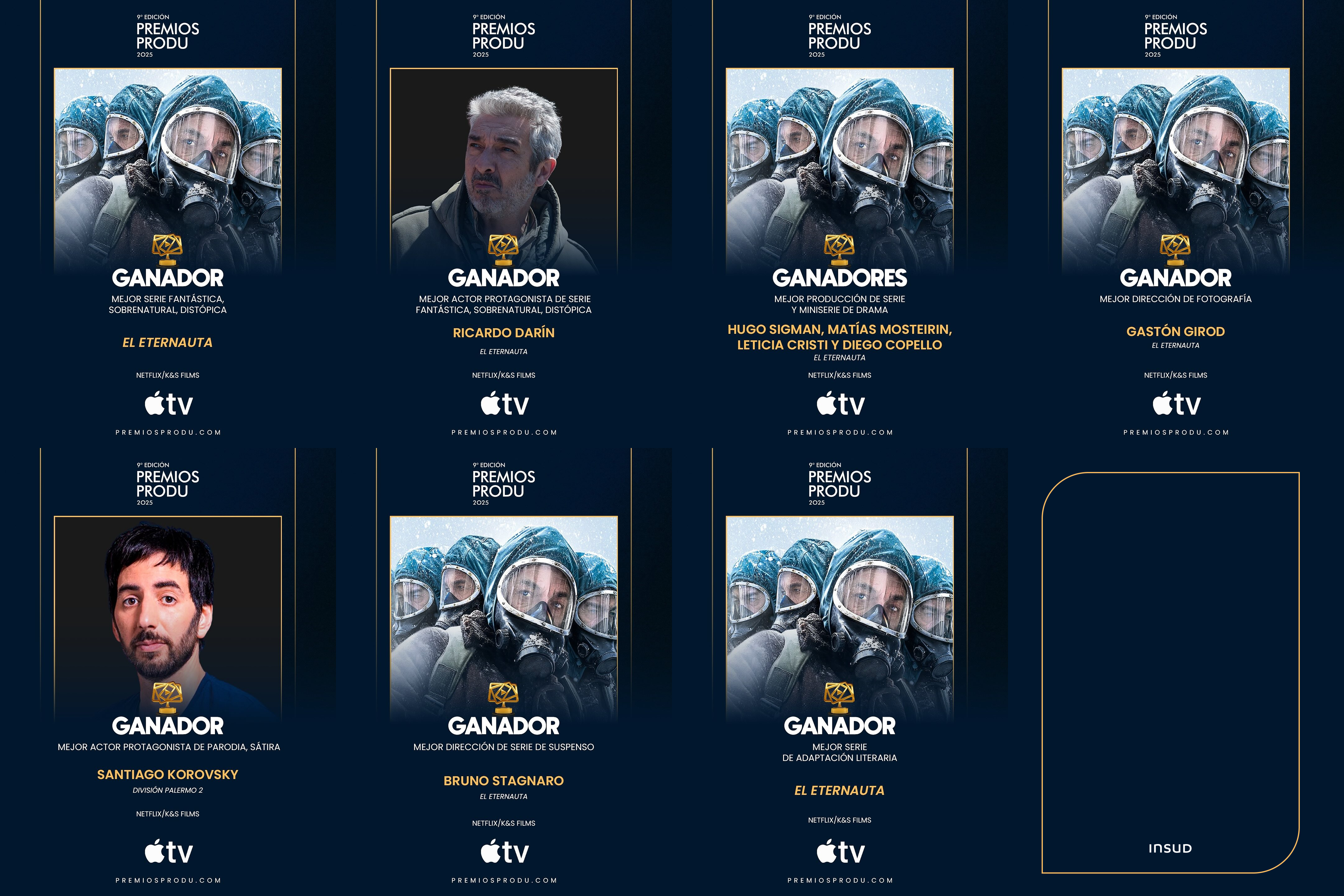 Premios produ 2025, K&S Films ganador con El Eternauta y División Palermos 2